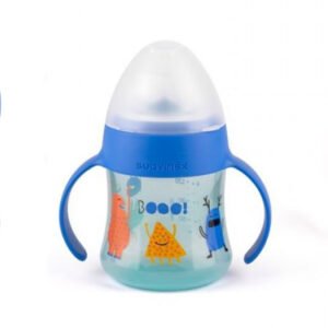 Suavinex Bottle WITH HANDLES AND SILICONE SPOUT 150ml +4m Blue