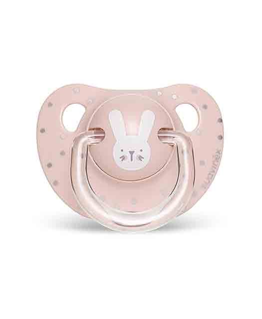 SUAVINEX EVO ANA SOOTHER 0-6M RABBIT PK سوافينكس لهاية اناتوميكال 0/6 ارنب زهرية
