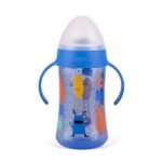 SUAVINEX BOTTLE HANDLES NON SPILL SPOUT 270ML +4M BLUE