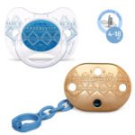 SUAVINEX COUTURE PRE SOOTHER 4-18M Physiological + SOOTHER Clip Dark Blue