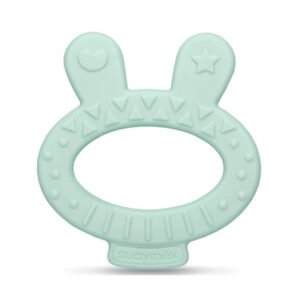 SUAVINEX BUNNY SILICONE TEETHER GREEN