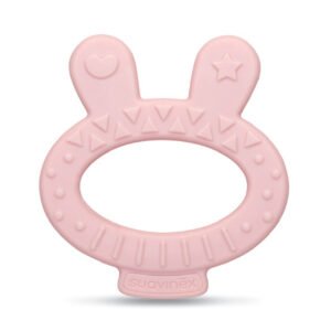 SUAVINEX BUNNY SILICONE TEETHER PINK