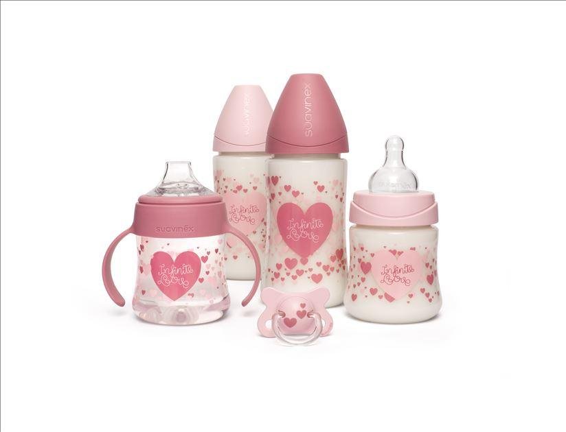 SUAVINEX MY FIRST SET PACK INFINITE LOVE PINK سوافينكس مجموعتي الاولى قلوب زهرية