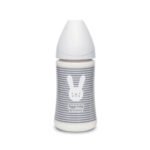 SUAVINEX FEEDING BOT 270 PA 3P WHISKERS White سوافينكس رضاعة 270مل ثلاث اوضاع  ارنب مخطط بيضاء