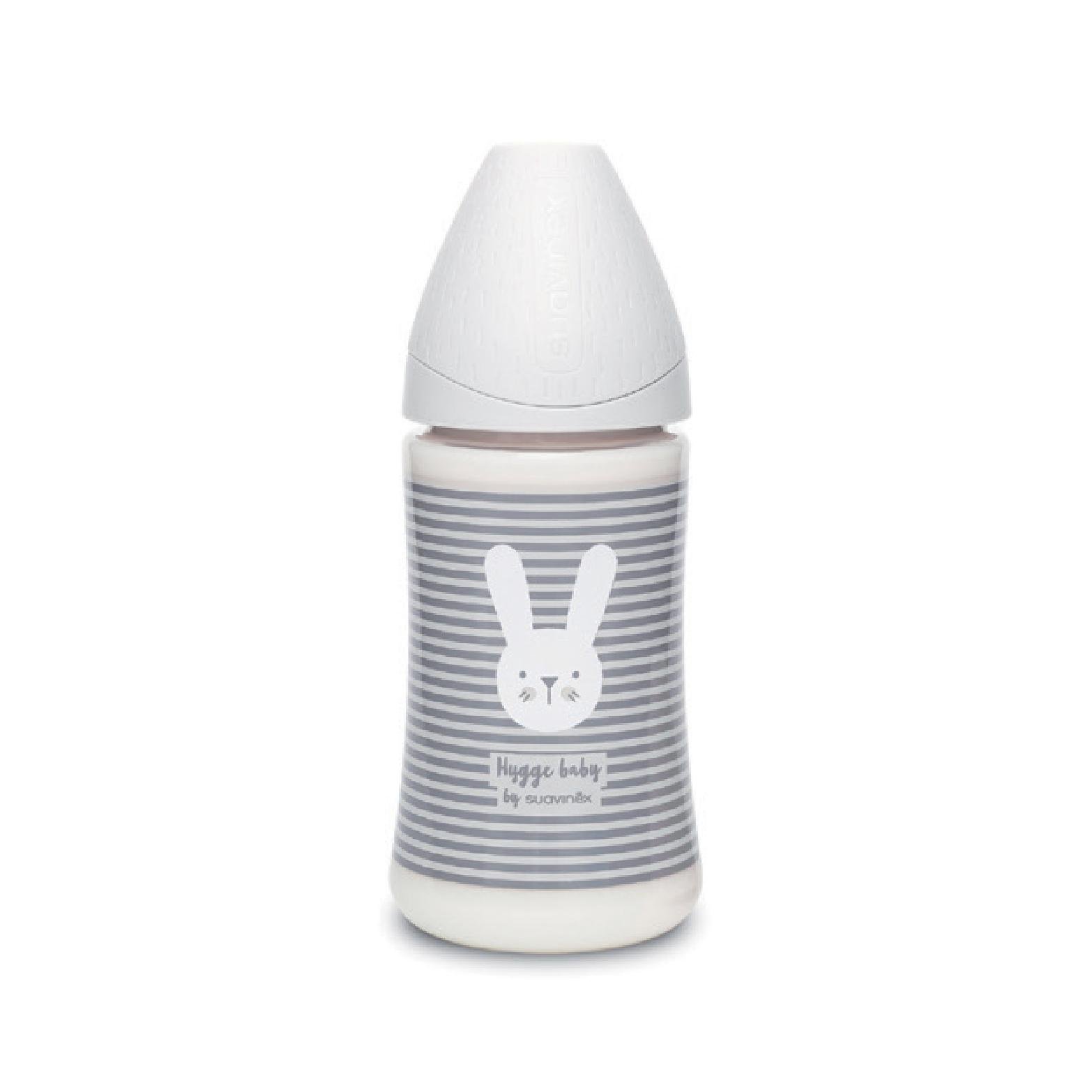SUAVINEX FEEDING BOT 270 PA 3P WHISKERS White سوافينكس رضاعة 270مل ثلاث اوضاع ارنب مخطط بيضاء