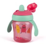 SUAVINEX LEARNING CUP WITH HANDLES AND NON-SPILL SPOUT 200ML Purple  سوافينكس كأس تعليم زهرية 200 مل +6اشهر - Image 2