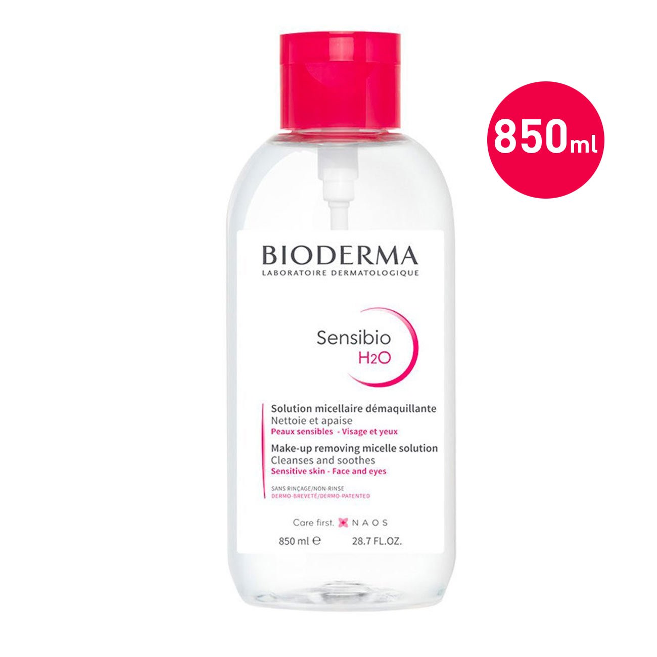 BIODERMA SENSIBIO H2O 850ML PUMP سينسيبيو مزيل المكياج