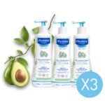 MUSTELA DERMO-CLEANSING GEL FOR HAIR & BODY 500ML X3
