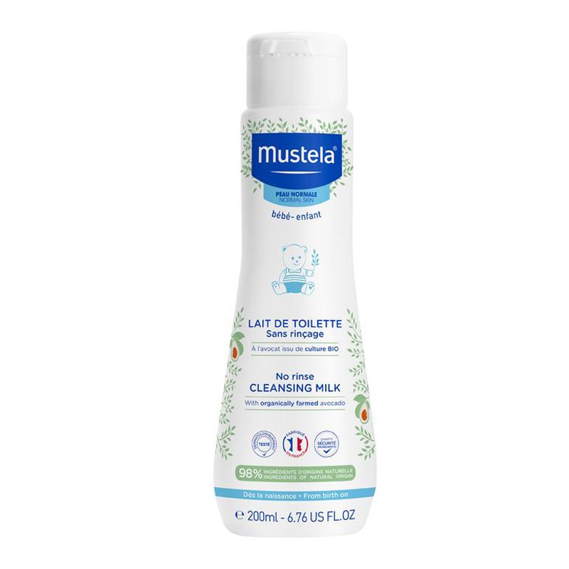 Mustela No-Rinse Cleansing Milk with Organic Avocado 200ml