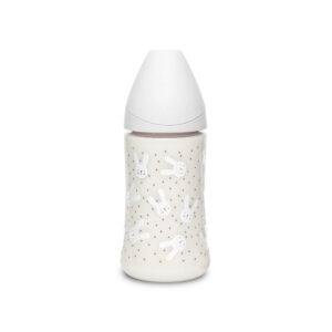 SUAVINEX FEEDING BOT 270 PA 3P S RABBIT GY سوافينكس رضاعة 270مل ثلاث اوضاع ارنب بيضاء