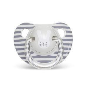 SUAVINEX EVO ANA SOOTHER S 6/18 RABBIT GY سوافينكس لهاية اناتوميكال 6/18 ارنب بيضاء