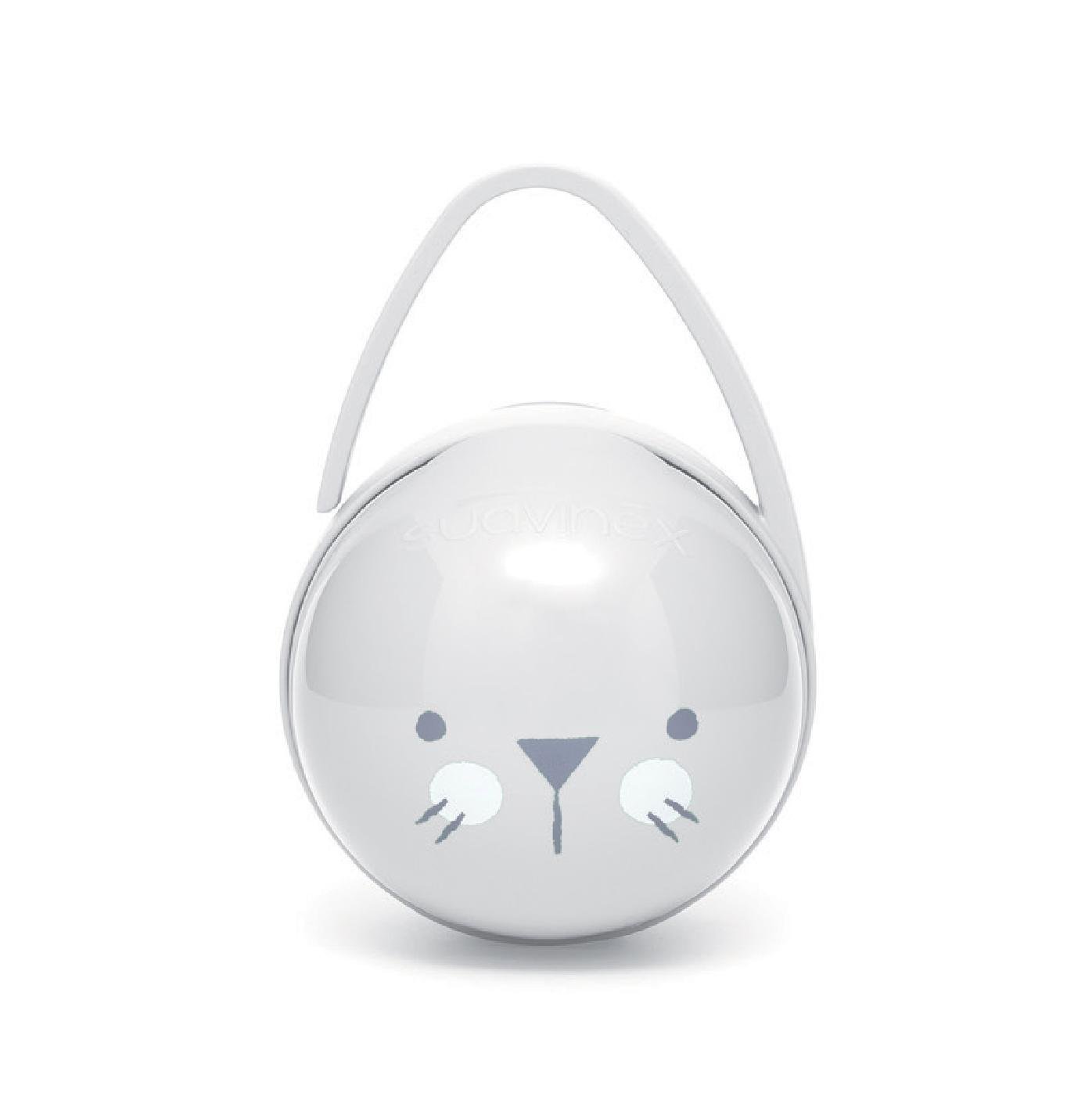 SUAVINEX DUO SOOTHER HOLDER HYGGE GY سوافينكس حافظة لهاية بيضاء