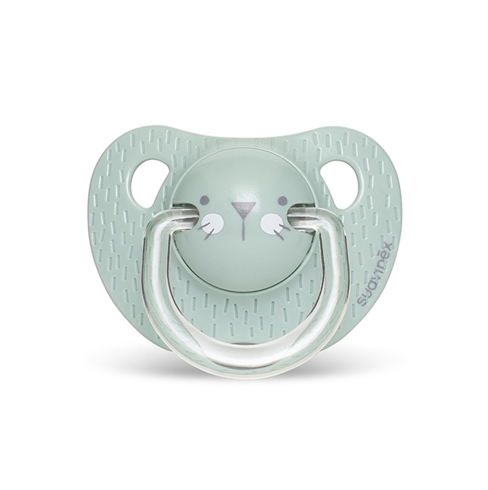 SUAVINEX EVO ANA SOOTHER S 0/6 WHISKERS GR سوافينكس لهاية اناتوميكال 0/6 قطة خضراء