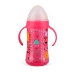 SUAVINEX BOTTLE HANDLES NON SPILL SPOUT 270ML +4M PINK