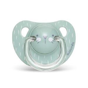 SUAVINEX EVO ANA SOOTHER S 6/18 WHISKERS GR سوافينكس لهاية اناتوميكال 6/18 قطة خضراء