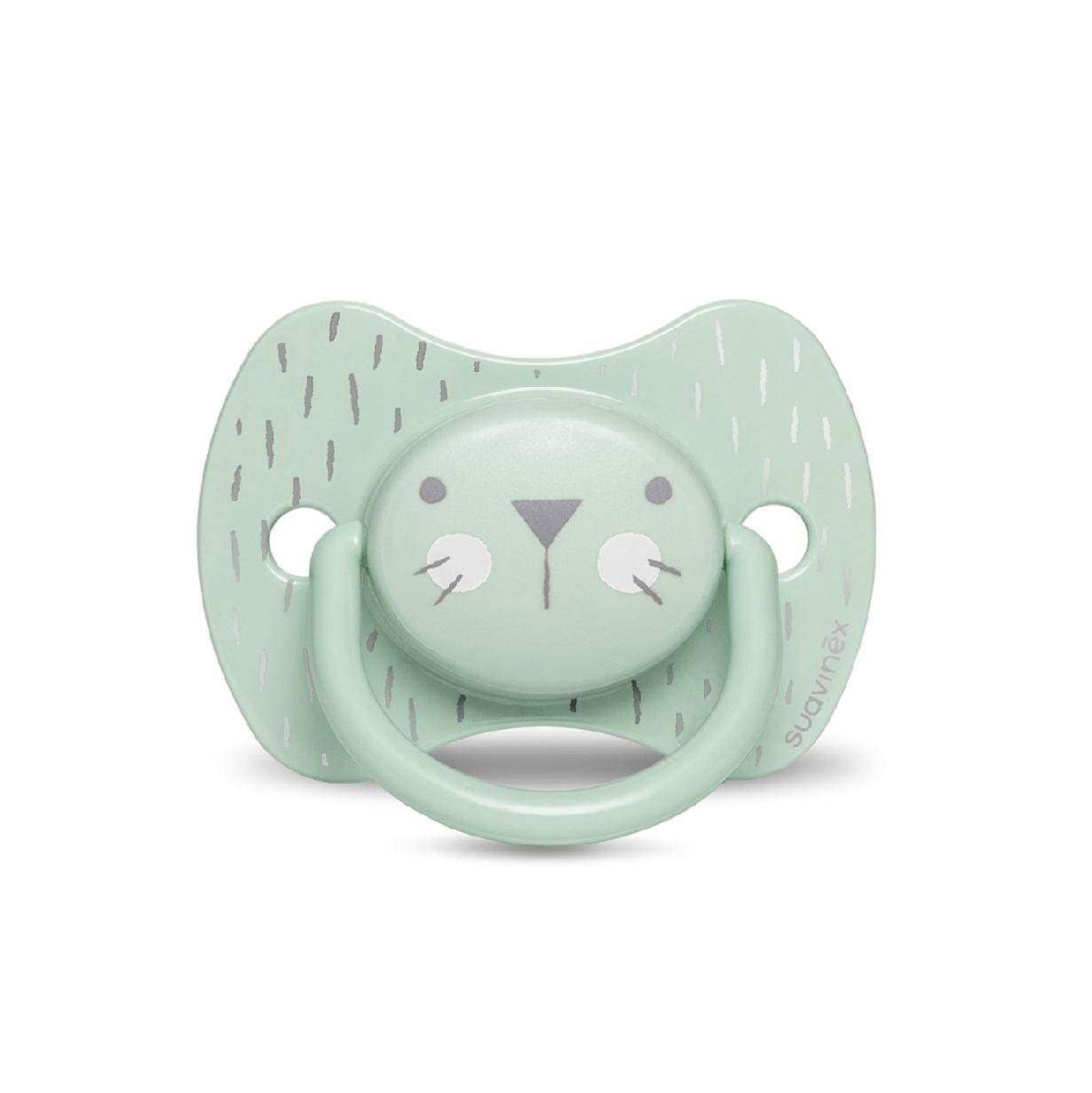 SUAVINEX PREM PHY SOOTHER S 0/6 WHISKERS GR سوافينكس لهاية فسيولوجيكال 0/6 قطة خضراء