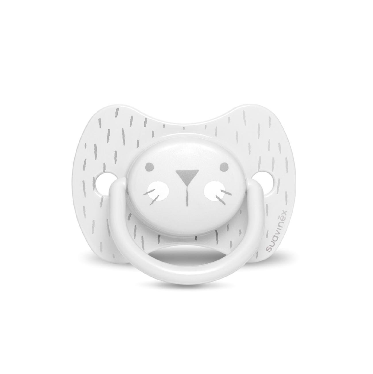 SUAVINEX PREM PHY SOOTHER S 0/6 WHISKERS GY سوافينكس لهاية فسيولوجيكال 0/6 قطة بيضاء