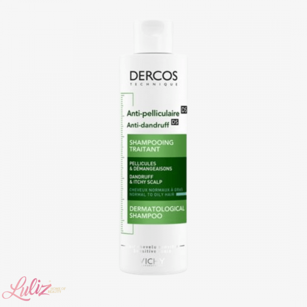 VICHY DERCOS ANTI-DANDRUFF TREATMENT SHAMPOO – NORMAL TO OILY HAIR 390ML شامبو للشعر العادي والدهني