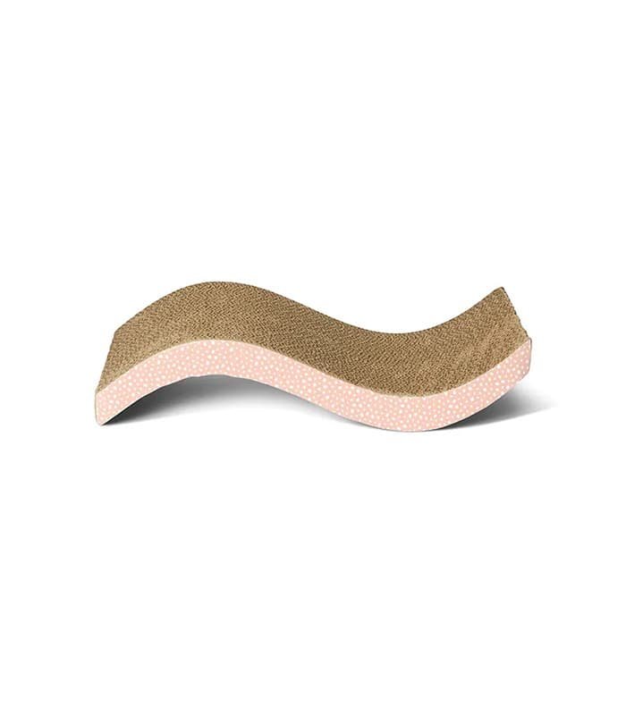 pet-product-cats-scratchers-1-0.jpg All Day Speckle Wave Cardboard Cat Scratcher Pink - Image 1
